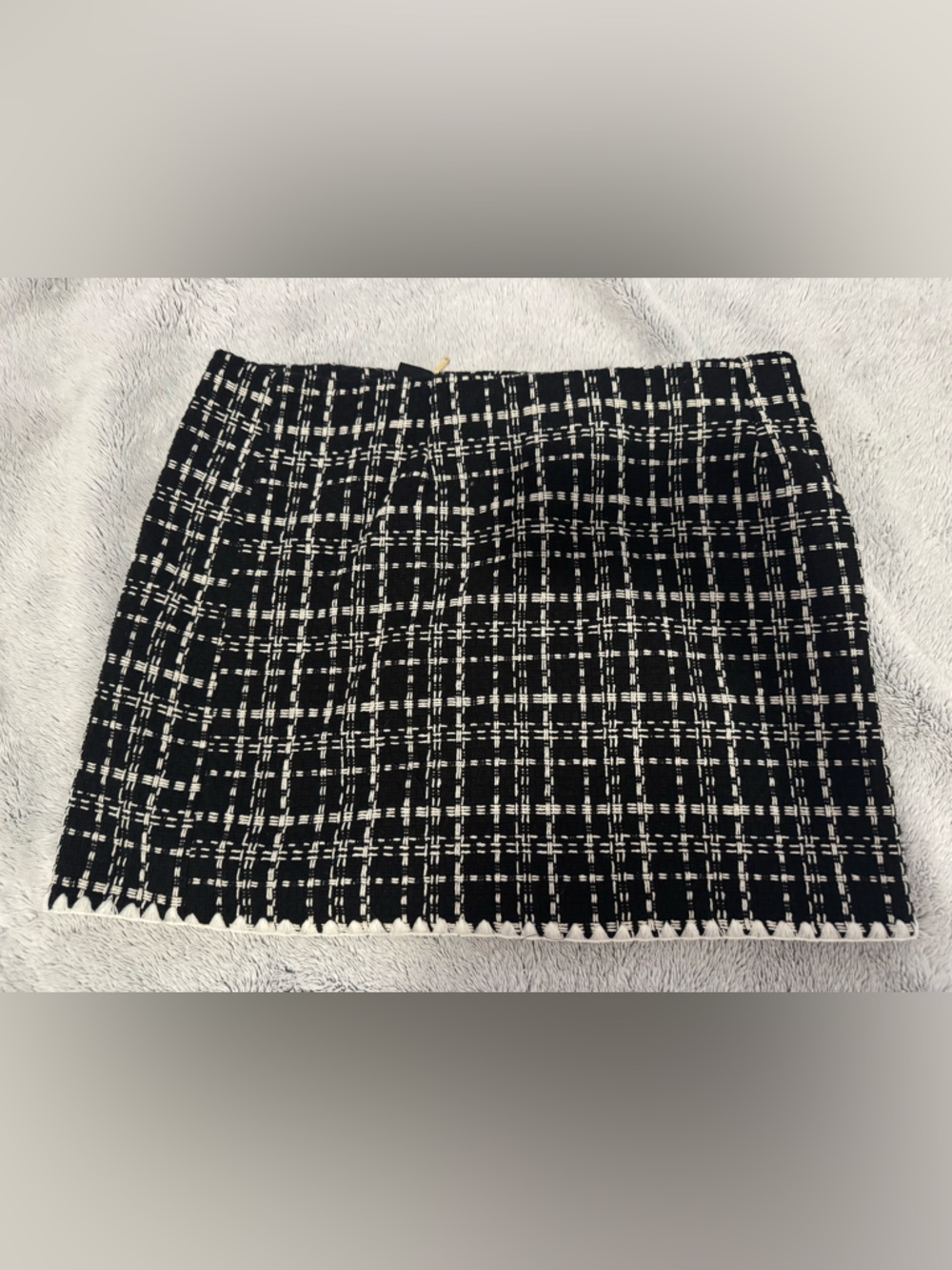 Laundry By Shelli Segal Black and White Tweed Mini Skirt